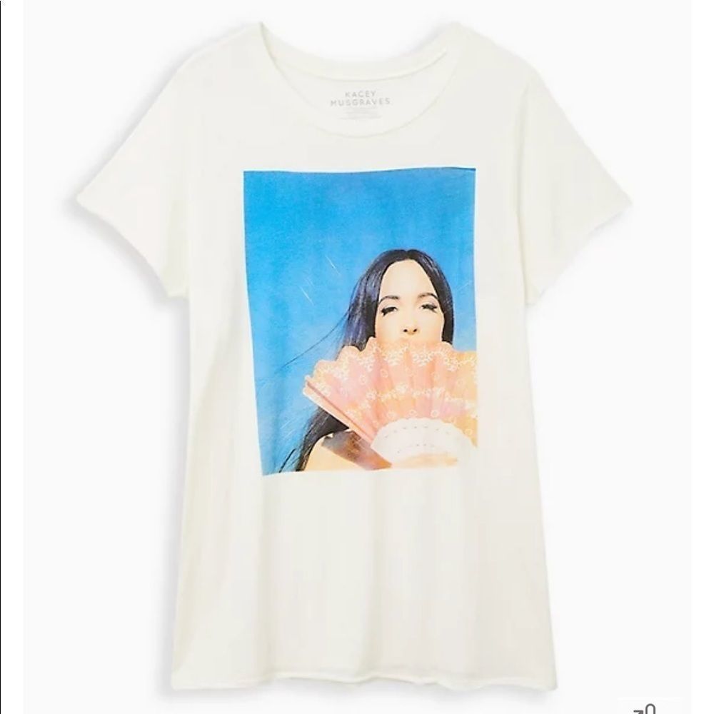 TORRID CLASSIC FIT CREW TEE KACEY MUSGRAVES WHITE
